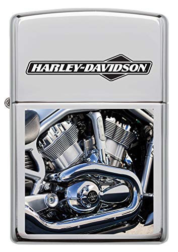 Zippo Harley-Davidson Motor Flag Emblem Street Chrome Pocket Lighter