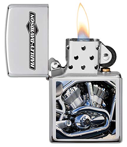 Zippo Harley-Davidson Motor Flag Emblem Street Chrome Pocket Lighter