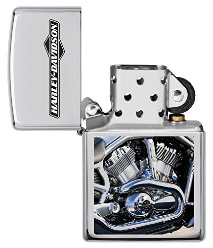 Zippo Harley-Davidson Motor Flag Emblem Street Chrome Pocket Lighter