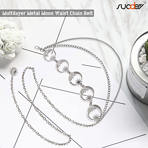 Cadena de cuerpo de metal para mujer, cadena de cintura para el vientre