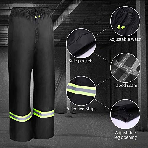 Traje Impermeable para hombres y mujeres, transpirables, con tiras reflectivas