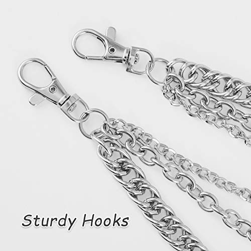 Cadenas de jeans, cadena de cartera, cadena de pantalones, cadena de bolsillo de plata, cadenas de calavera,cadenas de rock, cadena de cinturón de metal gótico punk, cadena de pantalones de motorista, accesorio de joyería, r