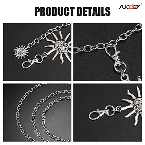 Cadena de cuerpo de metal para mujer, cadena de cintura para el vientre