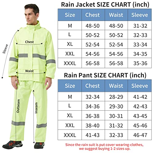 Traje Impermeable para hombres y mujeres, transpirables, con tiras reflectivas