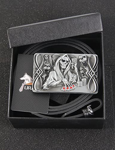 Cinturón de vaquero occidental para hombre, estilo punk rock