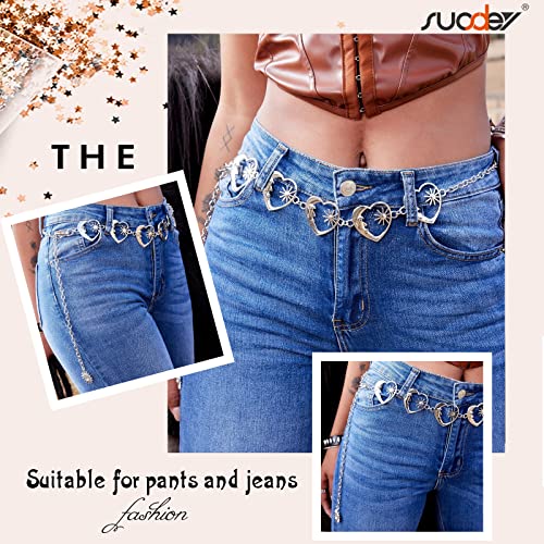 Cadena de cuerpo de metal para mujer, cadena de cintura para el vientre