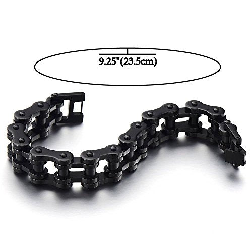 Pulsera de cadena de motocicleta resistente para hombre, de acero inoxidable