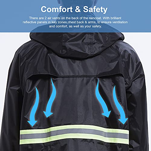 Traje Impermeable para hombres y mujeres, transpirables, con tiras reflectivas