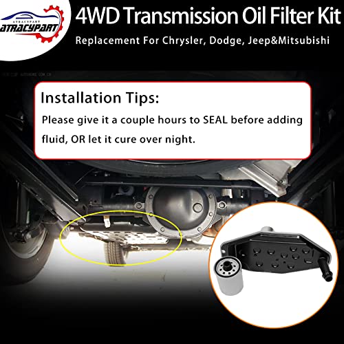 Kit de filtro de transmisión 4WD Deep Pan|Reemplazo para Chrysler, Dodge, Jeep 1999-UP