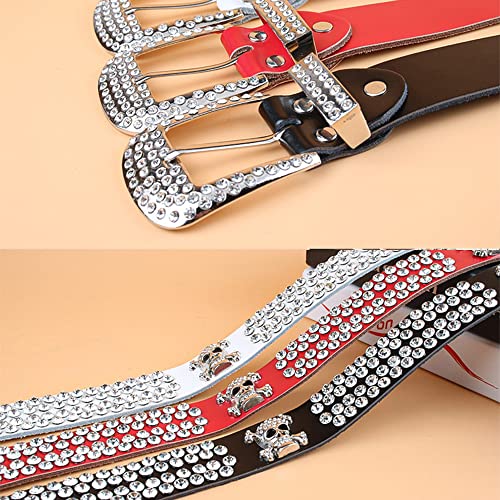 Cinturón con tachuelas de diamantes de imitación