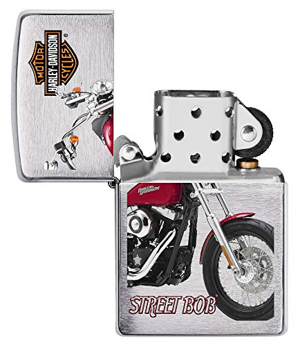 Zippo Harley-Davidson Motor Flag Emblem Street Chrome Pocket Lighter