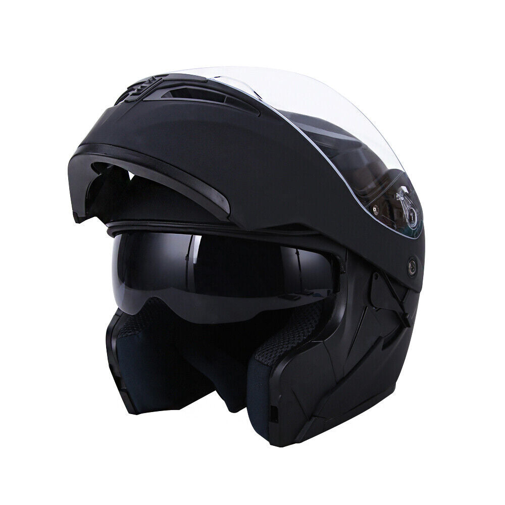 Casco integral modular abatible con visera doble para motocicleta Aprobado por DOT