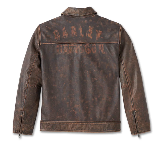 Chaqueta de cuero para hombre Gas & Oil