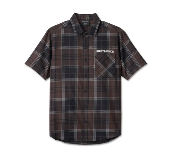 Cowboy Rider Short Sleeve Plaid Shirt
