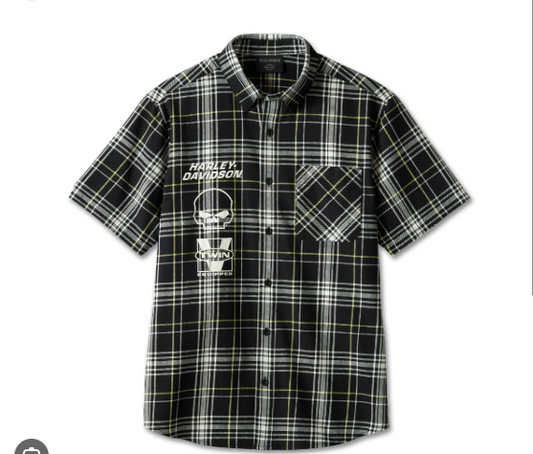 Cowboy Rider Short Sleeve Plaid Shirt