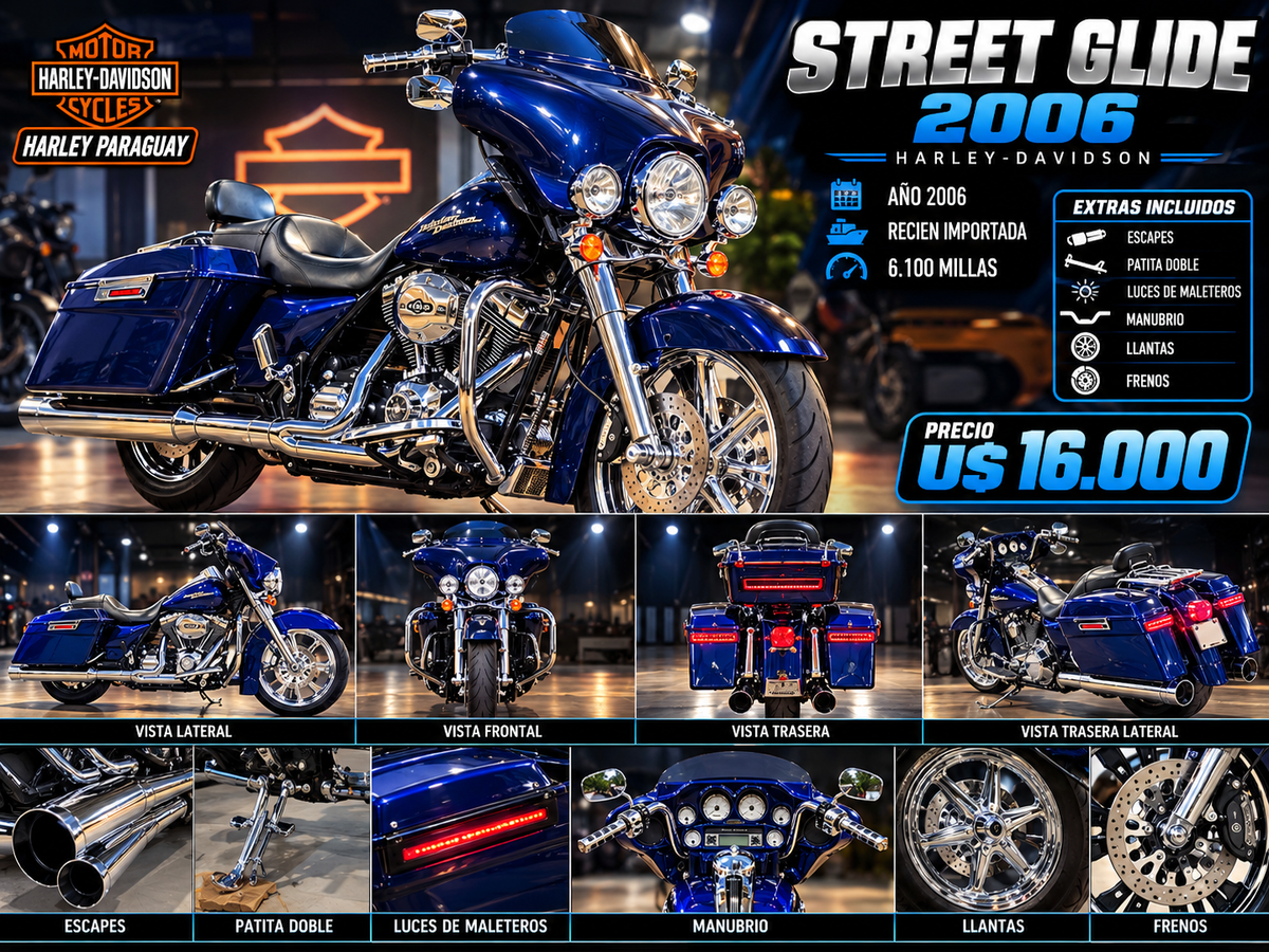 2006 Street glide Recien Importada
