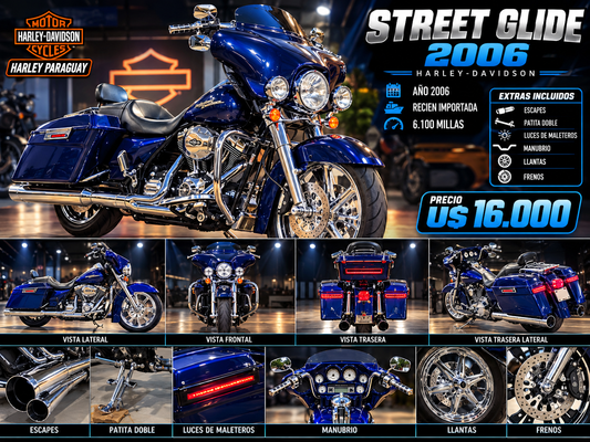 2006 Street glide Recien Importada