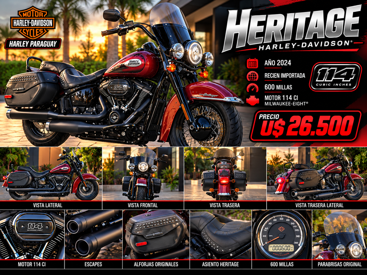 2024 Heritage Motor 114 CI 600 millas