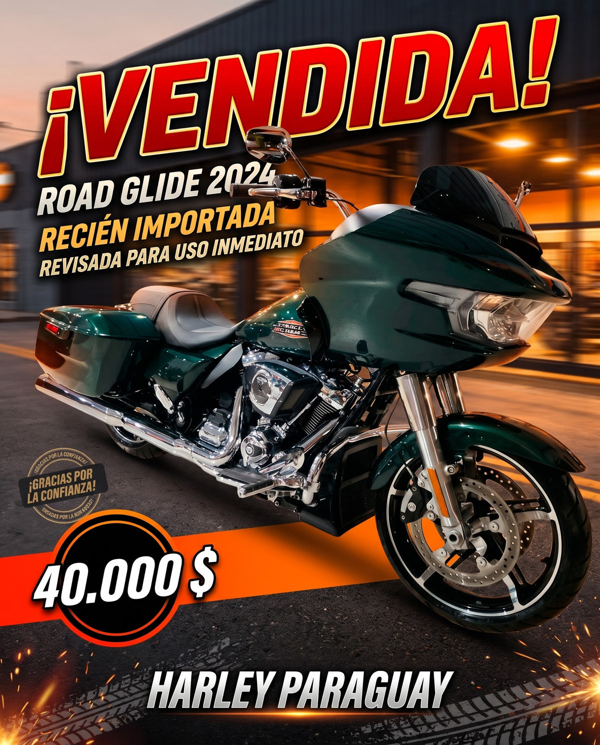 2024 Road Glide - Revisada para uso inmediato