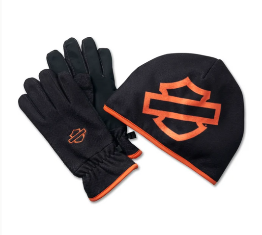 Men's Fleece Beanie and Glove Gift Set