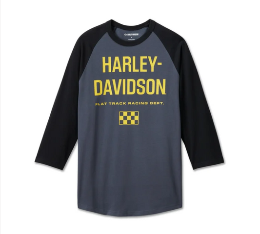 Men's Throttle Back 3/4 Sleeve Tee - Colorblocked dark