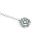 Cinturón de cadena de metal turquesa con forma de pétalo regular para mujeres