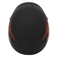 VCAN Cruiser Solid Flat Black Half Face Motorcycle Helmet (Flag, Large)