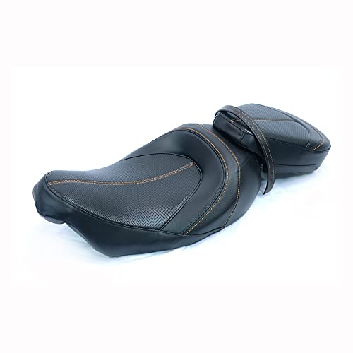 Juego de asiento de pasajero para Harley Touring Road King Street Glide Road Glide Electra Glide 2009-2021 asiento de conductor de cuero Pillion asiento de pasajero 09-21