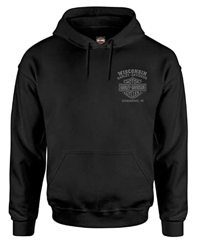 Harley-Davidson Men's Corrosion Willie G Skull Poly-Blend Pullover Hoodie (M)