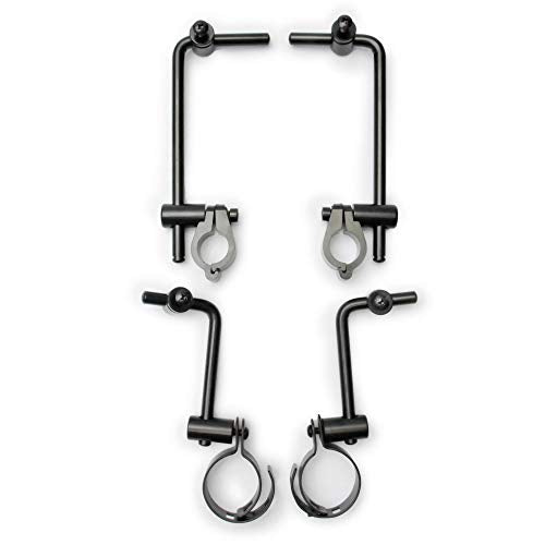 Parabrisas tintado ahumado de 4" compatible con Harley-Davidson Sportster XL1200X Forty- Eight/Special (2010-2020) Se adapta a manillares de 7/8" o 1"
