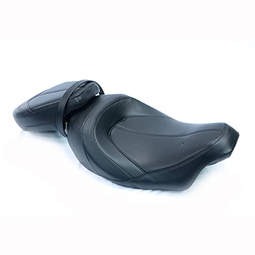 Juego de asiento de pasajero para Harley Touring Road King Street Glide Road Glide Electra Glide 2009-2021 asiento de conductor de cuero Pillion asiento de pasajero 09-21