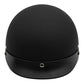 VCAN Cruiser Solid Flat Black Half Face Motorcycle Helmet (Flag, Large)