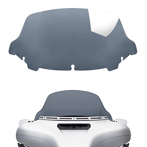 Amazicha 7" Smoke Wave Windshield Windscreen Compatible for 2014-2023 Harley Davidson Touring Street Glide/Electra Glide/Ultra Limited/Tri Glide FLHT FLHX FLHXS FLHTK (Tint)