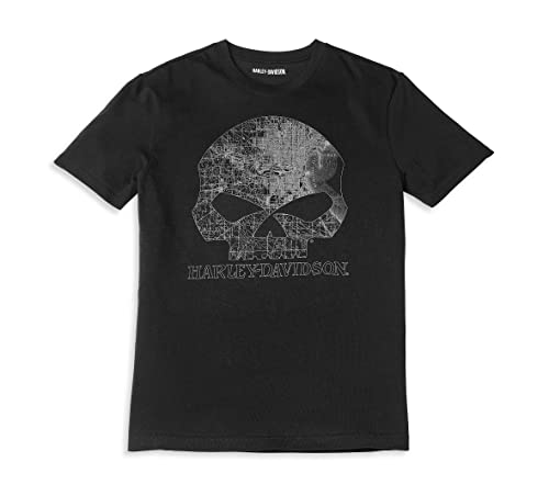 Harley-Davidson Men's Milwaukee Map Skull Graphic Tee - Tall, 96061-22VT (as1, Alpha, x_l, Regular, Tall)
