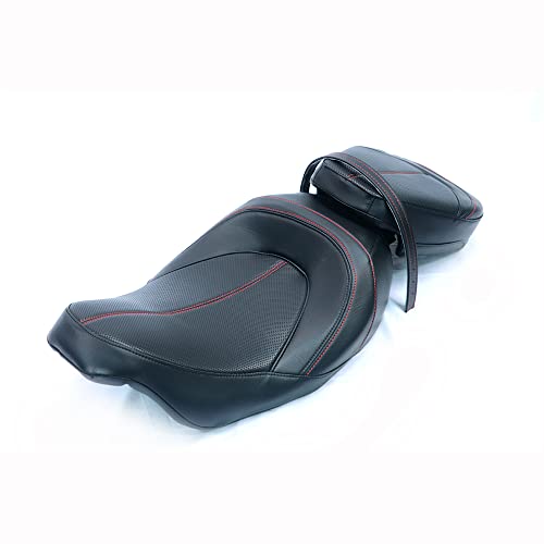 Juego de asiento de pasajero para Harley Touring Road King Street Glide Road Glide Electra Glide 2009-2021 asiento de conductor de cuero Pillion asiento de pasajero 09-21