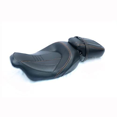 Juego de asiento de pasajero para Harley Touring Road King Street Glide Road Glide Electra Glide 2009-2021 asiento de conductor de cuero Pillion asiento de pasajero 09-21