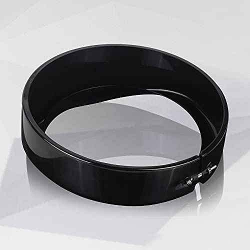 Kit de anillo francés de luces cromadas para motocicleta compatible con Harley, anillo de ajuste de faro delantero de 7 pulgadas, visera decorativa + anillo de ajuste de luz antiniebla de 4 1/2 pulgadas, visera decorativa (cromo)
