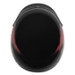VCAN Cruiser Solid Flat Black Half Face Motorcycle Helmet (Flag, Large)