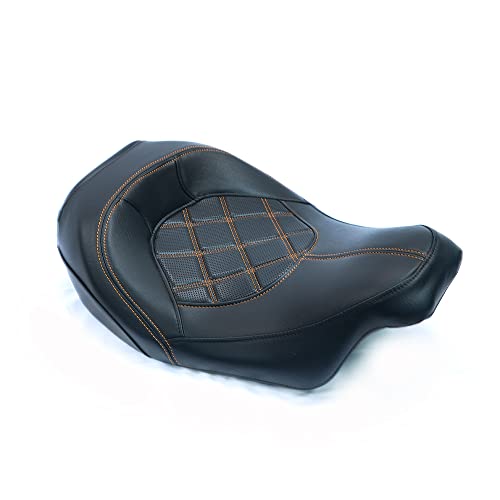 Juego de asiento de pasajero para Harley Touring Road King Street Glide Road Glide Electra Glide 2009-2021 asiento de conductor de cuero Pillion asiento de pasajero 09-21