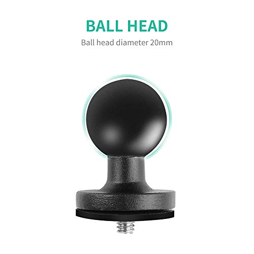 Soporte de motocicleta para cámara para accesorios GoPro, soporte de abrazadera de cámara de acción de metal de rotación de 360 grados con rosca de 1/4 para manillar de moto bicicleta, para GoPro Hero 10 9 8 7 6 5 4,