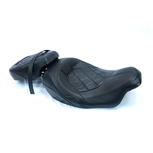 Juego de asiento de pasajero para Harley Touring Road King Street Glide Road Glide Electra Glide 2009-2021 asiento de conductor de cuero Pillion asiento de pasajero 09-21