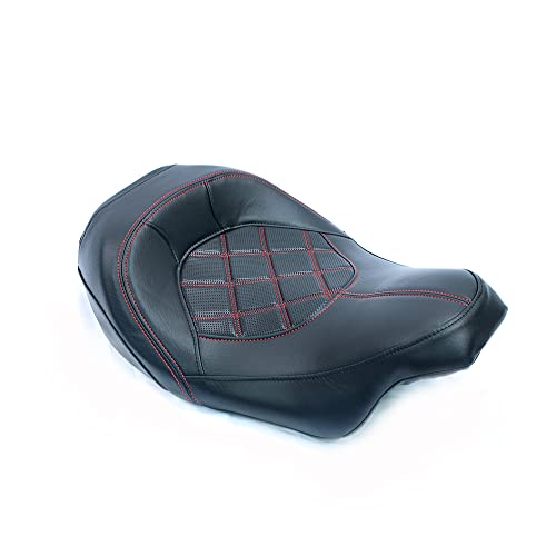 Juego de asiento de pasajero para Harley Touring Road King Street Glide Road Glide Electra Glide 2009-2021 asiento de conductor de cuero Pillion asiento de pasajero 09-21