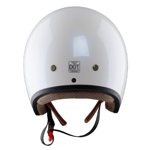 Royal M139 Open Face Motorcycle Helmet - Retro Motorcycle Helmets, Vintage & Classic Style, 3/4 Vespa Helmet, Multi-Sport Impact Protection with Unique Design for Adult Women and Men