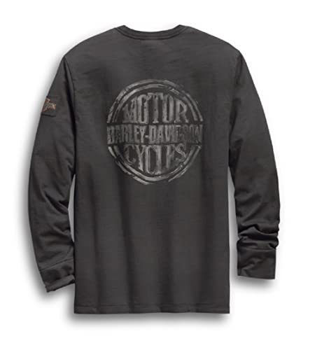 Harley-Davidson® Men's Discharge Print Slim Fit Tee - 99141-19VM (X-Large) Gray
