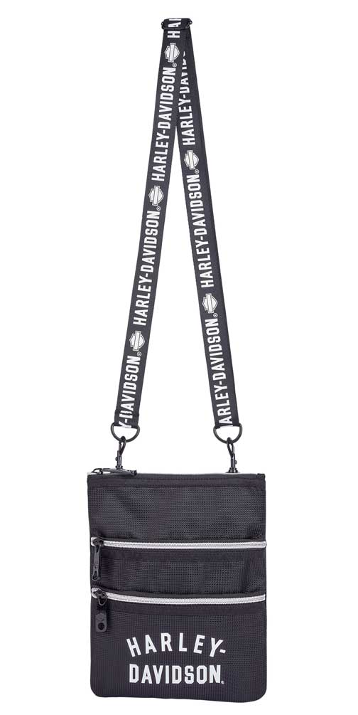 Harley-Davidson Women's Rubber H-D Crossbody Sling Purse - Black/Off White, Harley Davidson