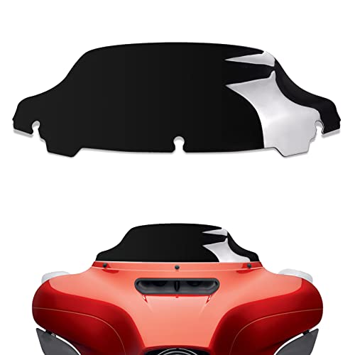 Amazicha 7" Smoke Wave Windshield Windscreen Compatible for 2014-2023 Harley Davidson Touring Street Glide/Electra Glide/Ultra Limited/Tri Glide FLHT FLHX FLHXS FLHTK (Tint)