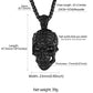 Collar de calavera para hombre, serpiente, árbol de la vida, etiqueta de perro de calavera