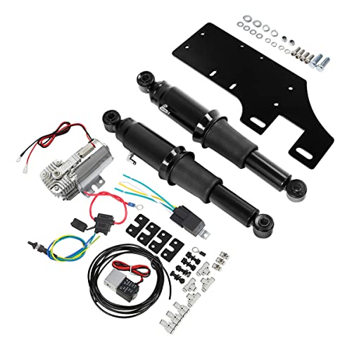 Kit de suspensión trasero Aire Rider + tanque de aire para Harley Touring 1994-2021 Road King FLHR Street Electra Glide FLHX FLHT Ultra Classic FLHTCU FLHTK FLHTP FLHTK Policía FLHTP FLHTK FLHTP