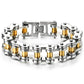 Pulsera de cadena de motocicleta resistente para hombre, de acero inoxidable
