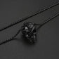 Collar de calavera para hombre, serpiente, árbol de la vida, etiqueta de perro de calavera